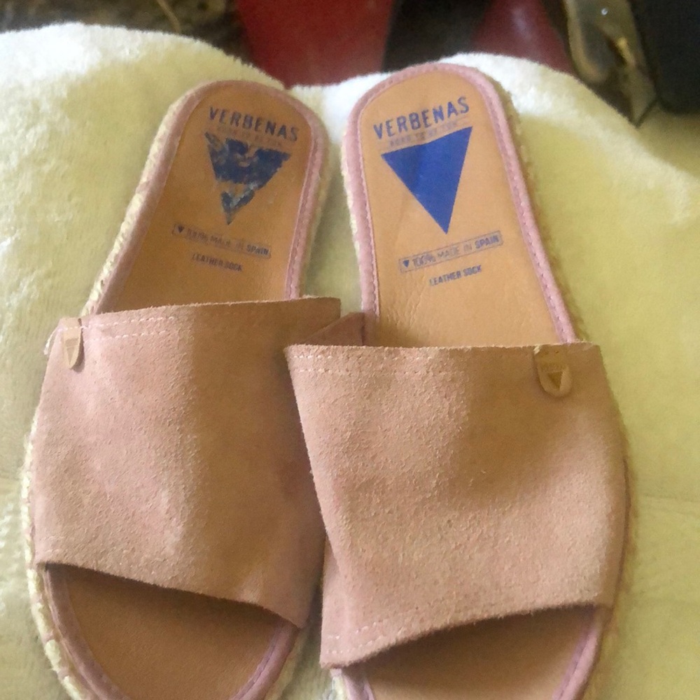 Verbenas Andrea pink leather sandals size 8